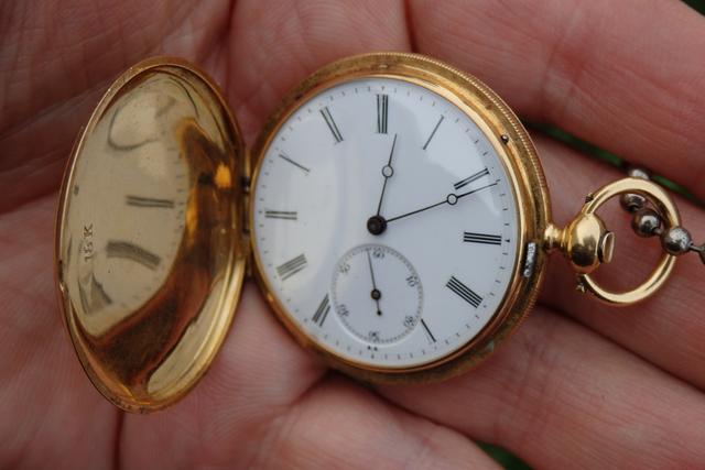 Gold pocket watch