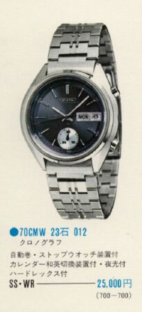 1972 Catalog: Seiko 7018-7000 Black Dial