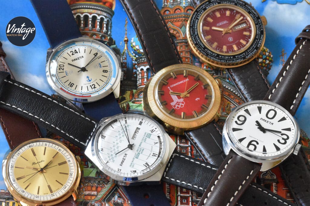 Vintage Raketa Watches Collection