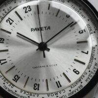 Raketa 24 Hours World Time Chrome-Plated