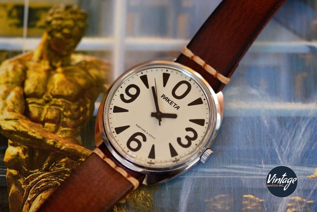 Raketa Big Zero in a chrome-plated case