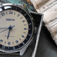 Raketa 24 Hours Blue Chrome-Plated